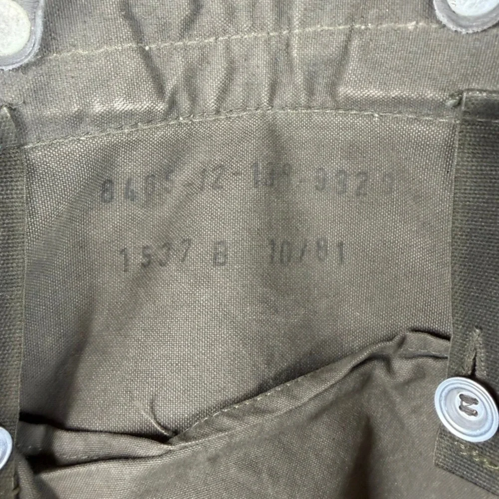 Vintage West German Military Mountain Rucksack Canvas Backpack Olive Drab 1981